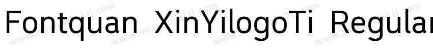 Fontquan XinYilogoTi RegularTrueT字体转换